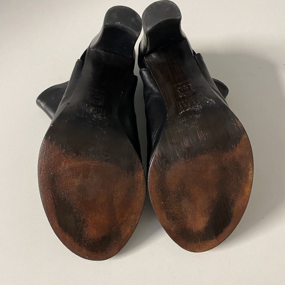 Stuart Weitzman Hereitis Open Toe Leather Boot Black Criss Cross Elastic… - Picture 10 of 10